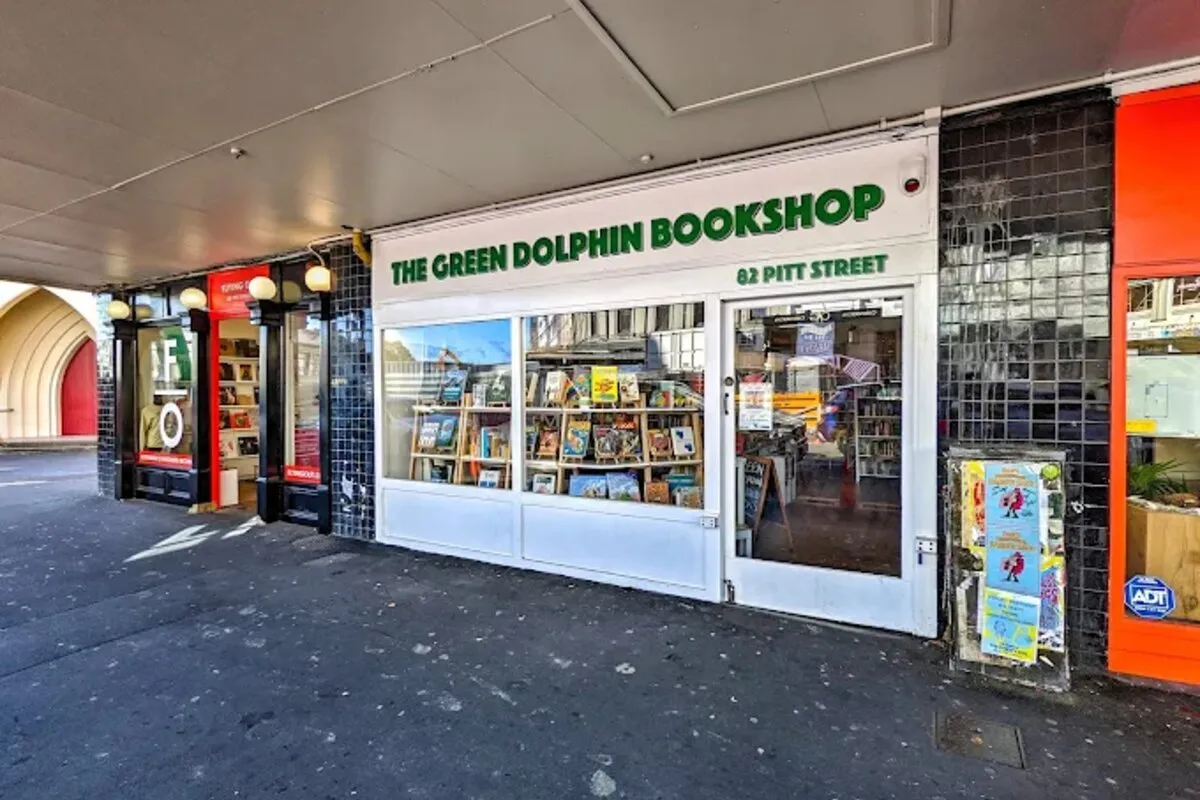 Shelves of second-hand books inside The Green Dolphin