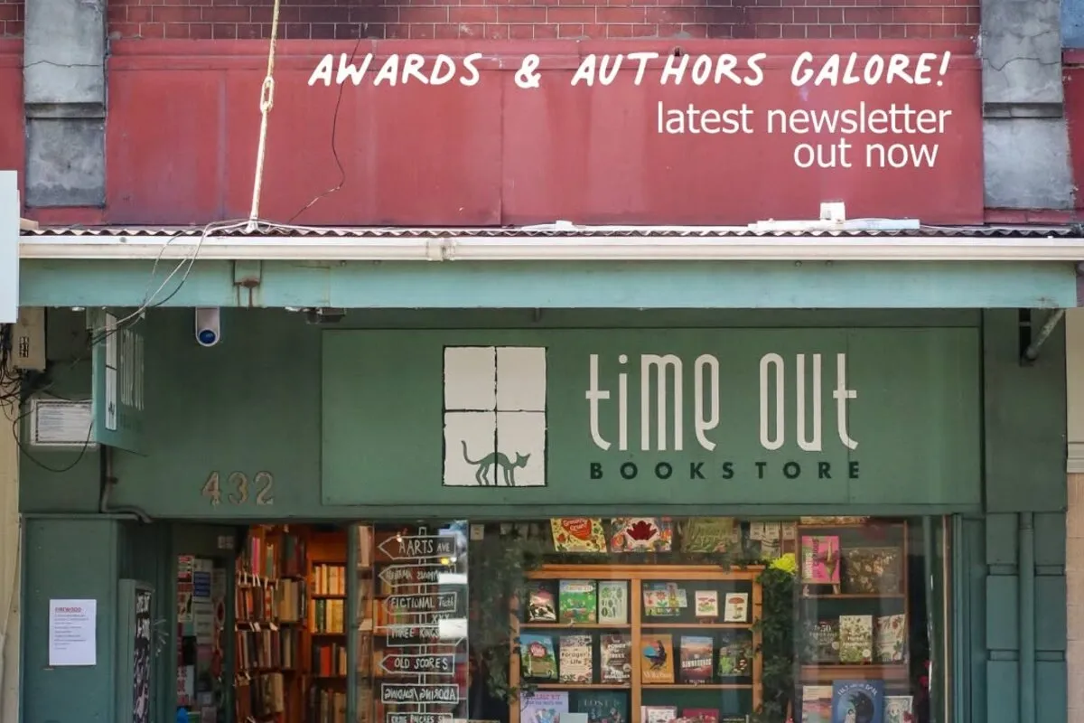 The welcoming shopfront of Time Out Bookstore in Mt Eden