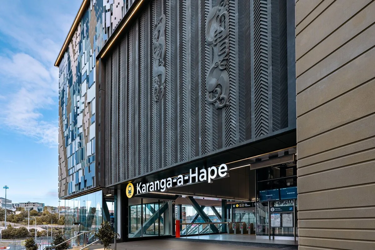 The Mercury Lane entrance to Karanga-a-Hape Station
