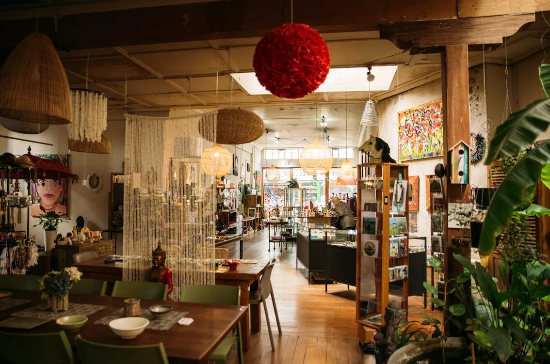 Colourful crafts and homewares inside Buana Satu